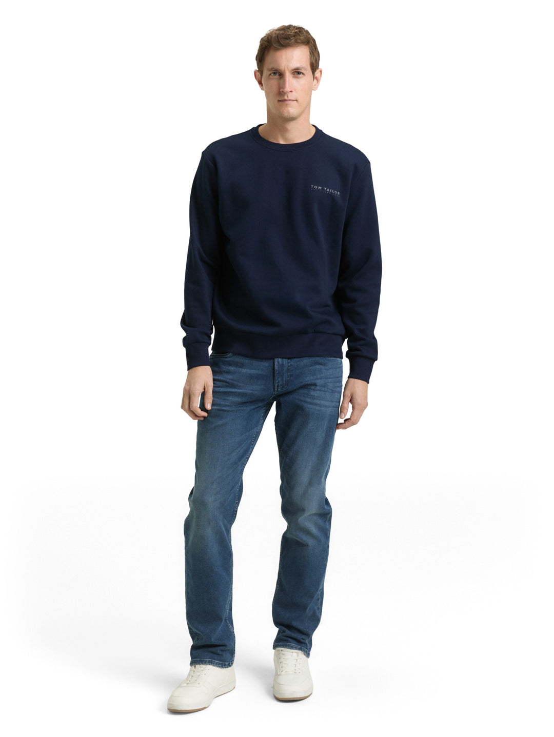 printed crew neck sweater, sky captain blue 10668 Bild 3