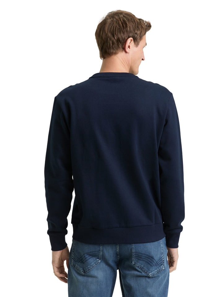 printed crew neck sweater, sky captain blue 10668 Bild 4