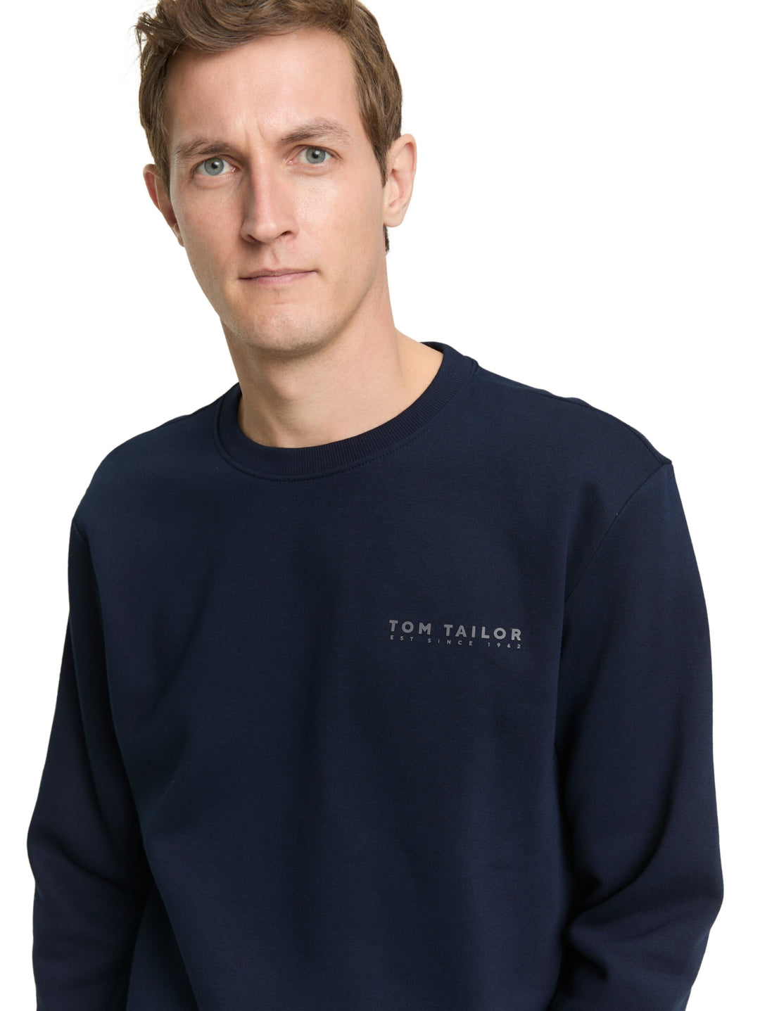 printed crew neck sweater, sky captain blue 10668 Bild 5