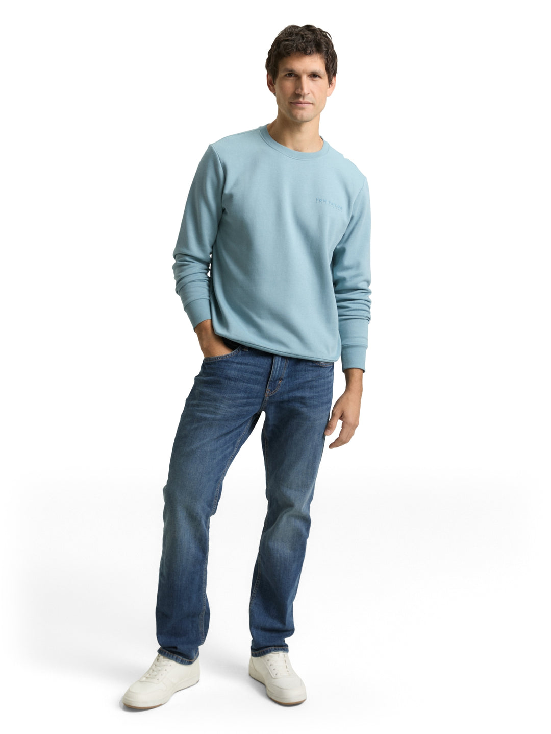 printed crew neck sweater, tourmaline 30838 Bild 3