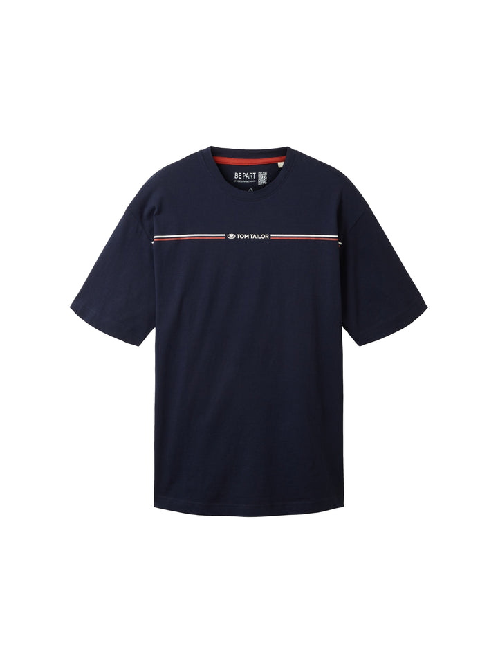 printed crewneck t-shirt, sky captain blue 10668 Bild 1