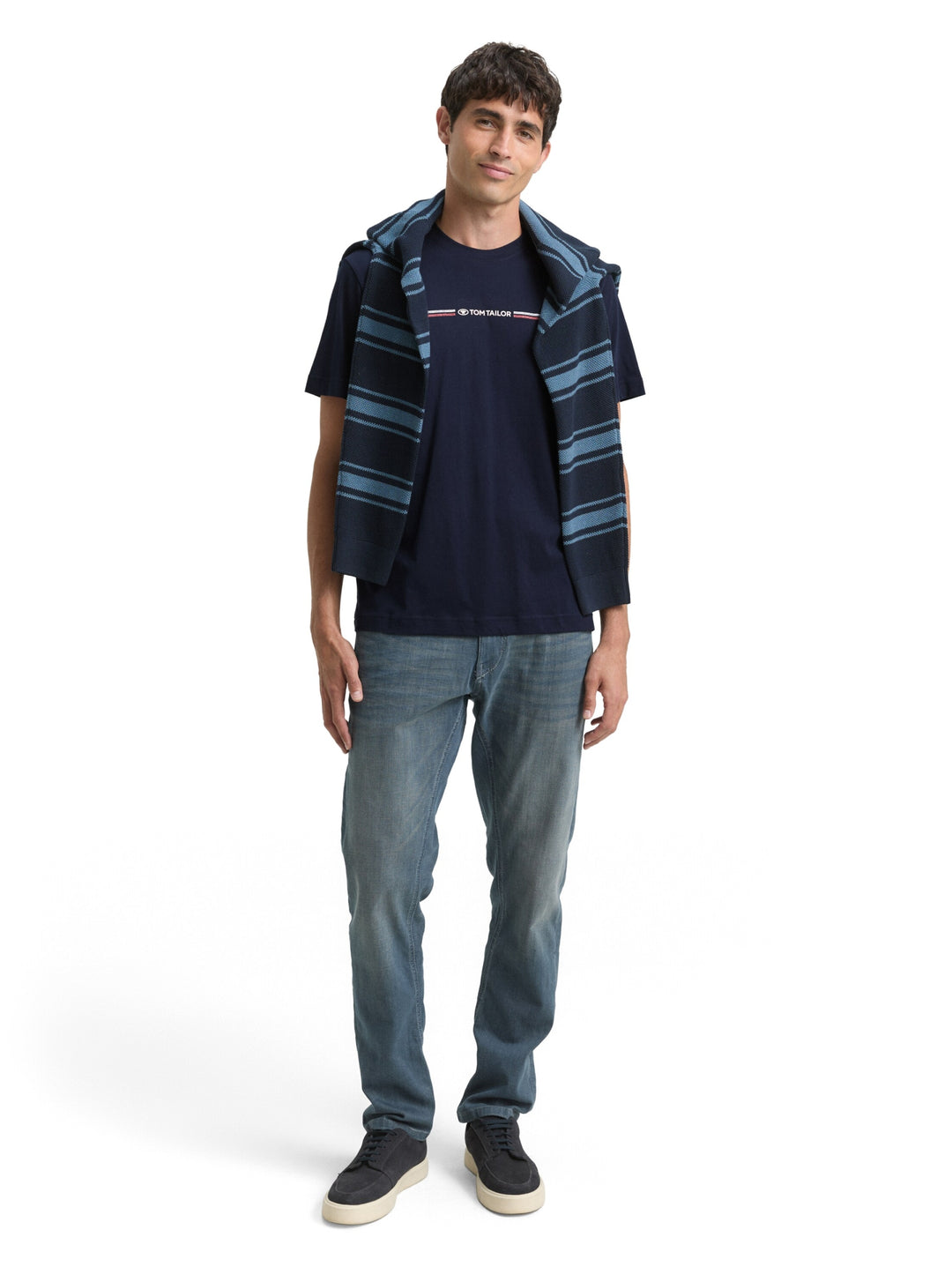 printed crewneck t-shirt, sky captain blue 10668 Bild 3