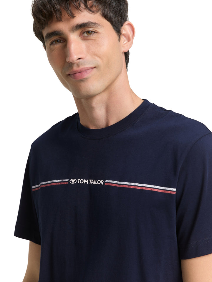 printed crewneck t-shirt, sky captain blue 10668 Bild 6