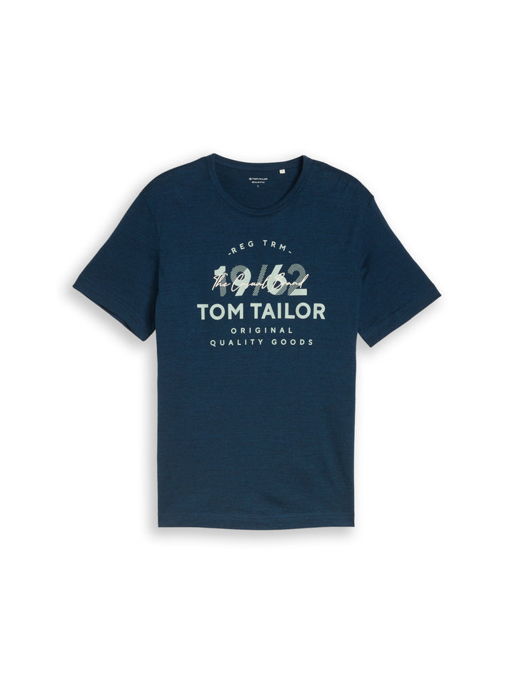 printed fine stripe t-shirt, navy blue petrol injected 40036 Bild 1