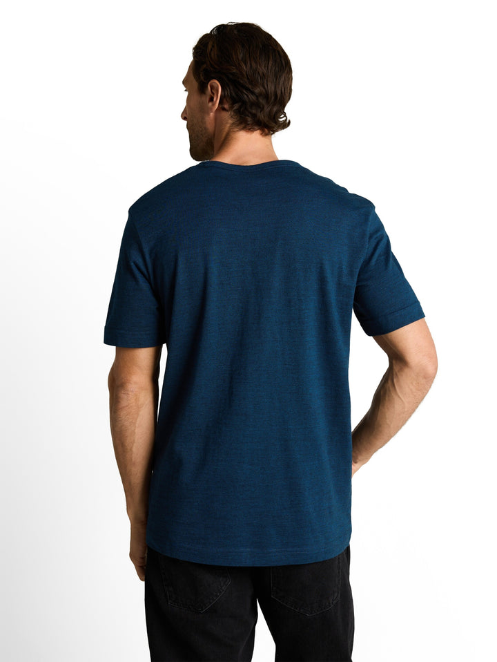 printed fine stripe t-shirt, navy blue petrol injected 40036 Bild 4