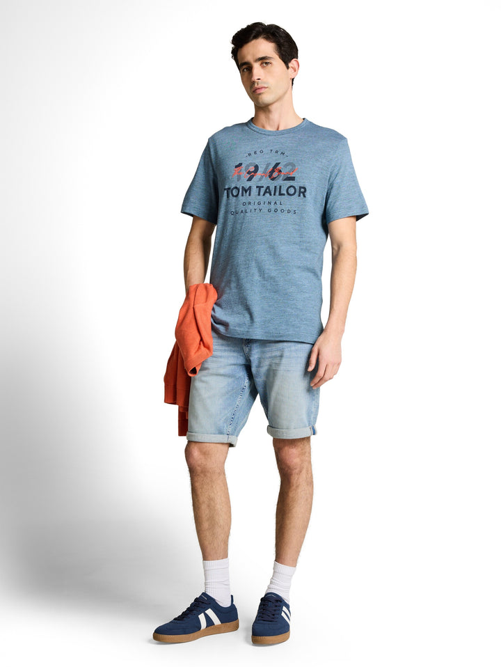 printed fine stripe t-shirt, spring blue navy injected 40035 Bild 3