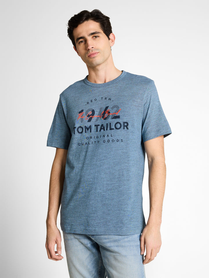 printed fine stripe t-shirt, spring blue navy injected 40035 Bild 5