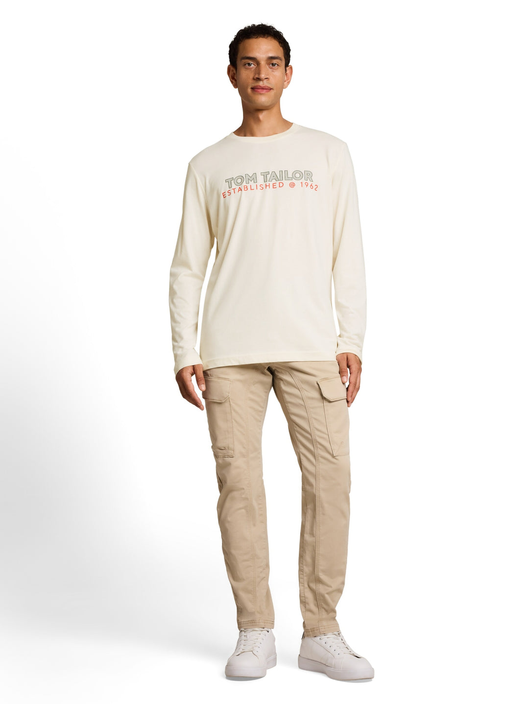 printed longsleeve, Gardenia White 10348 Bild 3