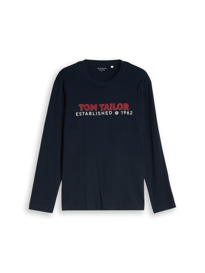 printed longsleeve, sky captain blue 10668 Bild 1