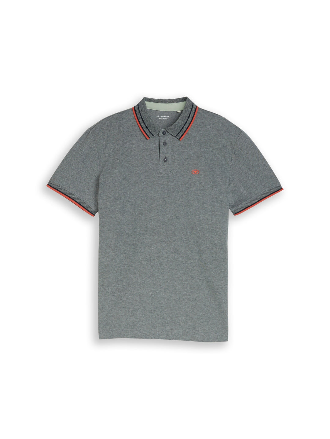 printed polo, greyish green two tone pique 40049 Bild 1