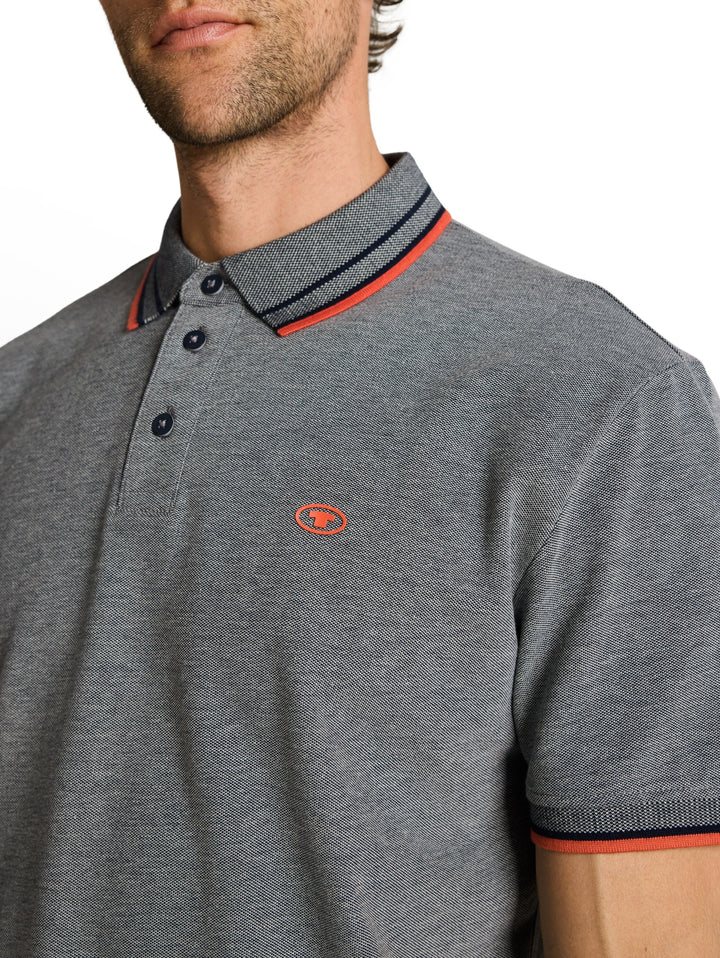 printed polo, greyish green two tone pique 40049 Bild 5