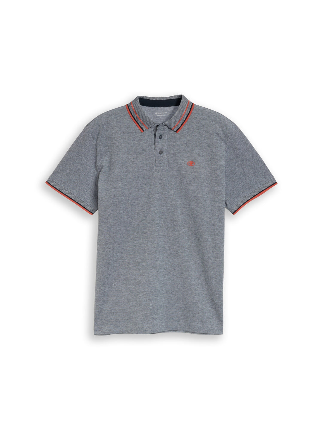 printed polo, navy white two tone pique 24571 Bild 1