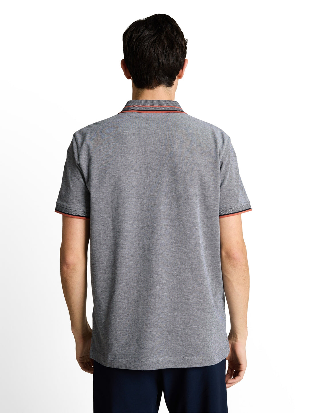 printed polo, navy white two tone pique 24571 Bild 4