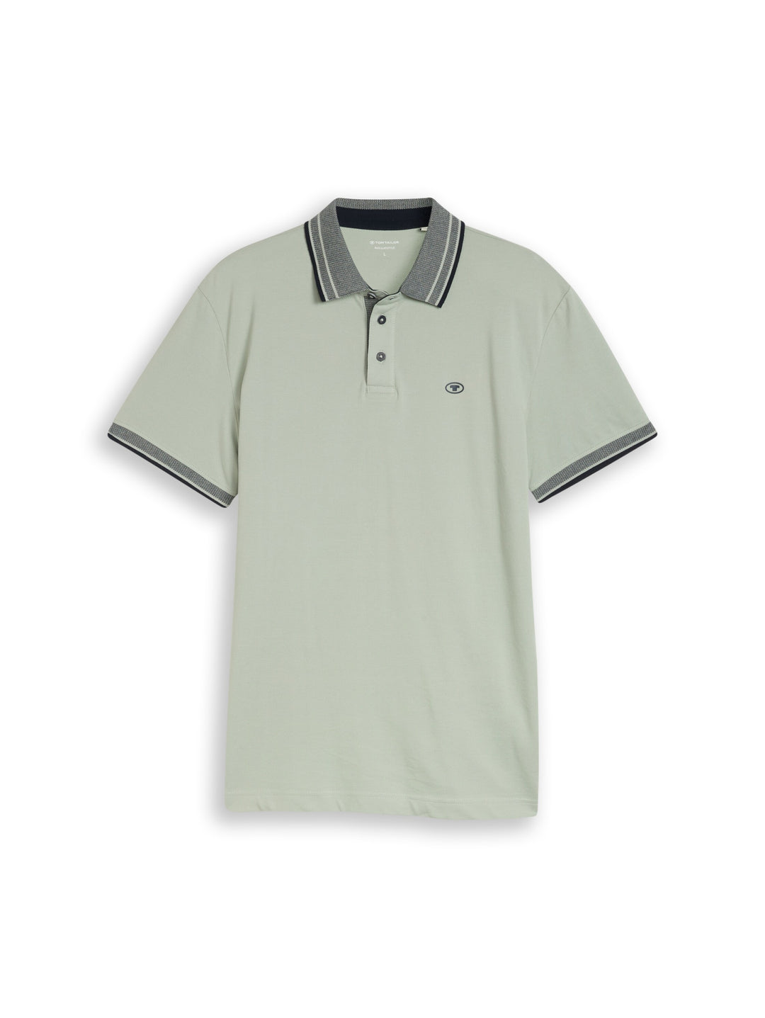 printed polo, soft greyish green 12792 Bild 1