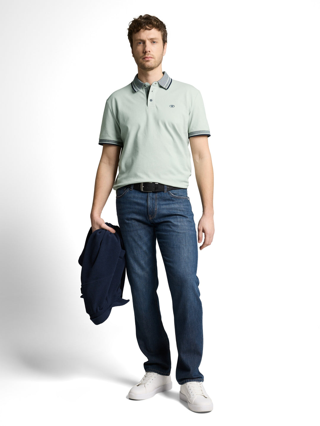 printed polo, soft greyish green 12792 Bild 3