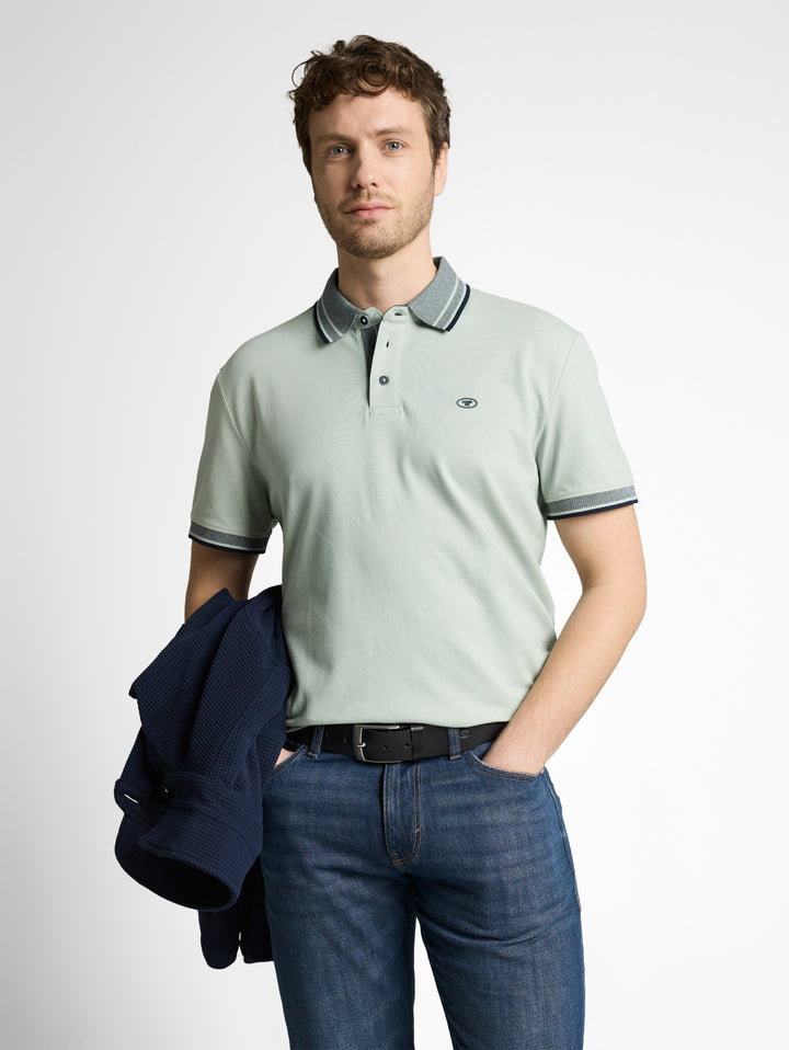 printed polo, soft greyish green 12792 Bild 5