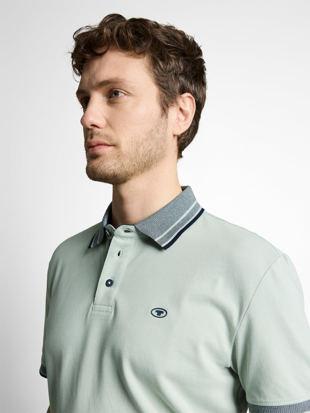 printed polo, soft greyish green 12792 Bild 6