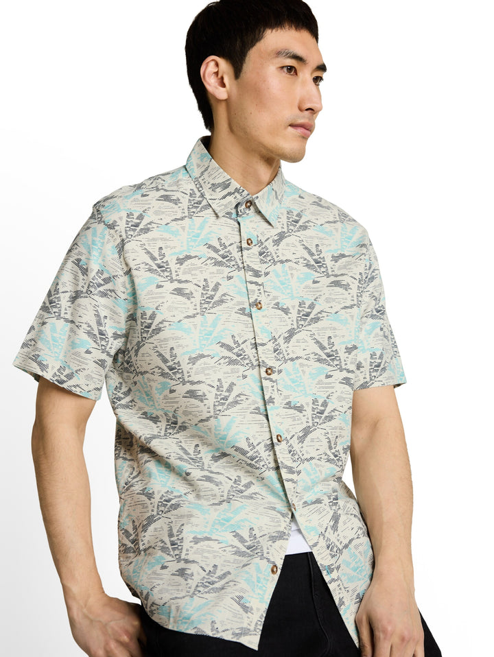 printed shirt, off white navy palm design 39713 Bild 11