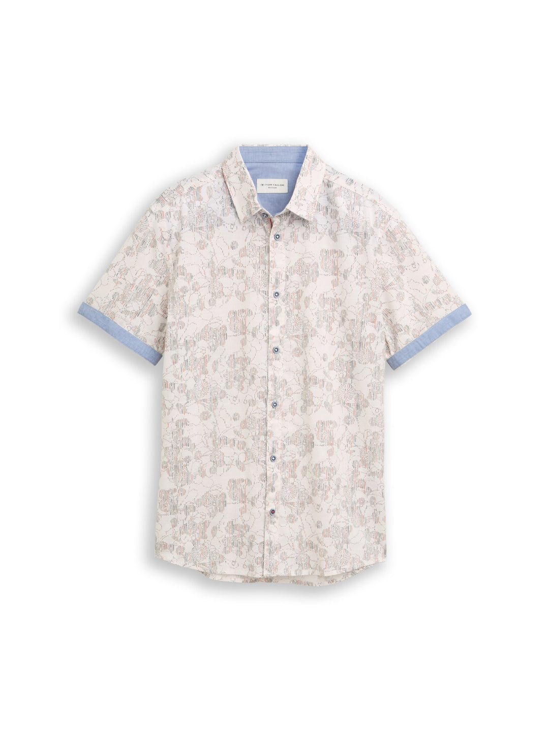 printed slubyarn shirt, off white irregular design 40191 Bild 1