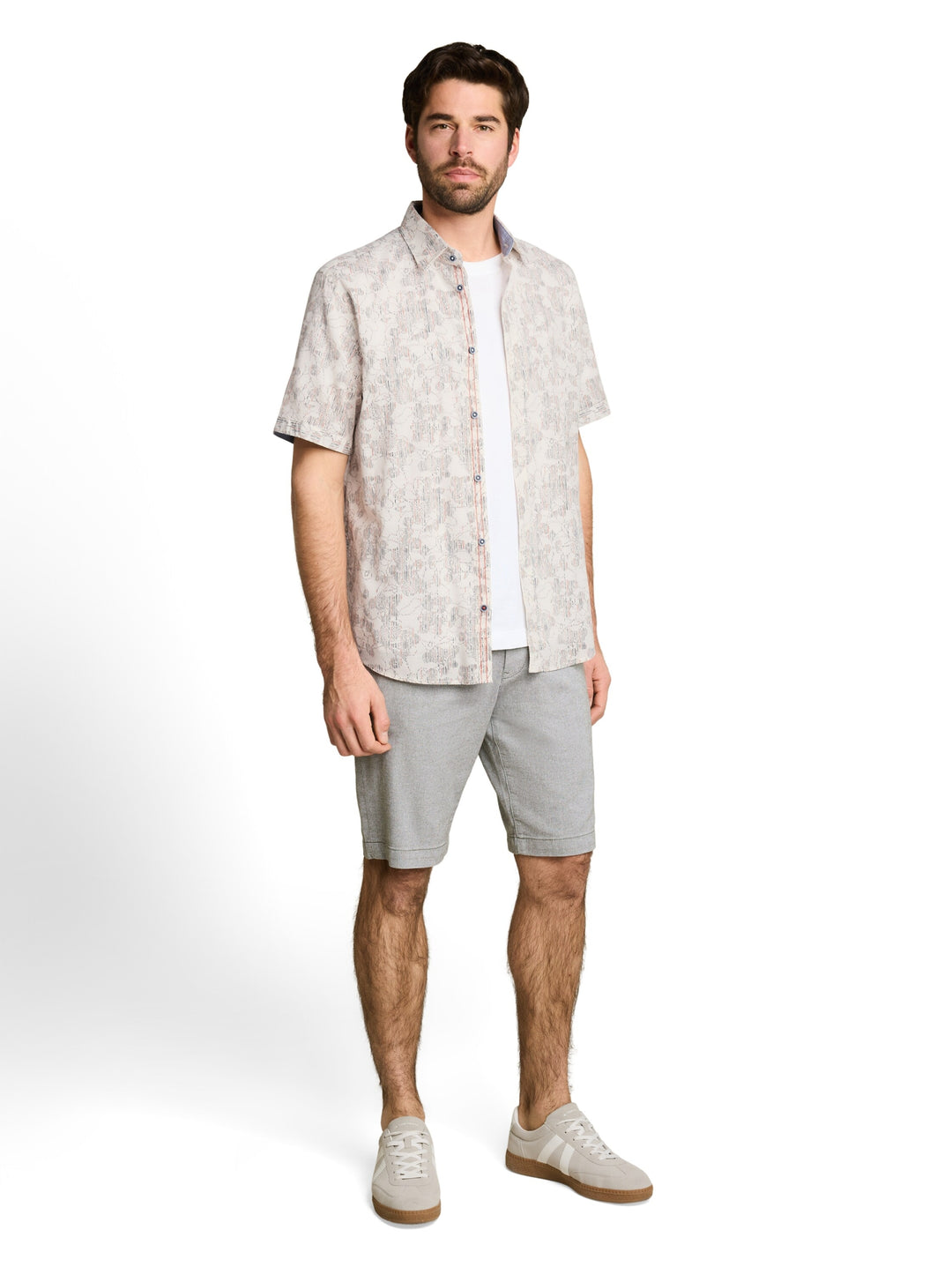 printed slubyarn shirt, off white irregular design 40191 Bild 3