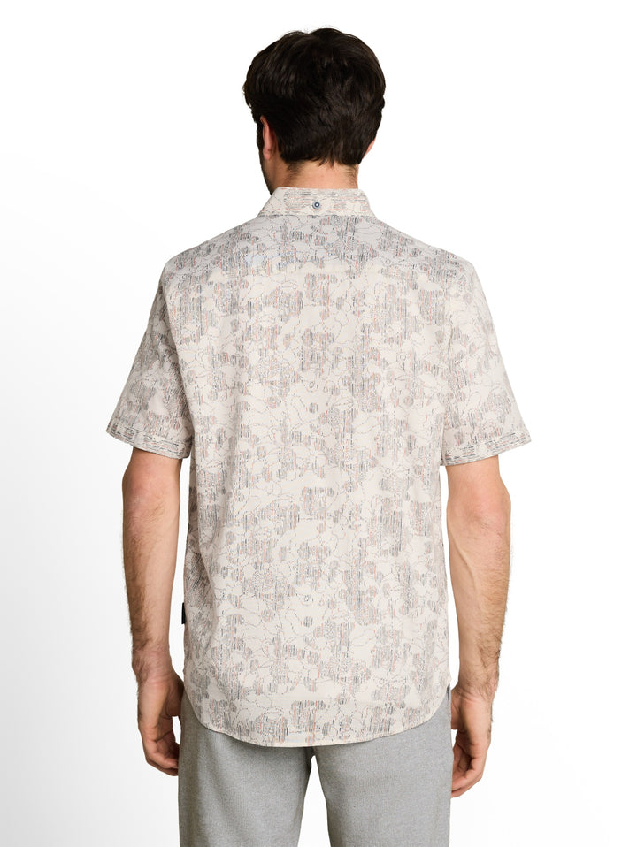 printed slubyarn shirt, off white irregular design 40191 Bild 4