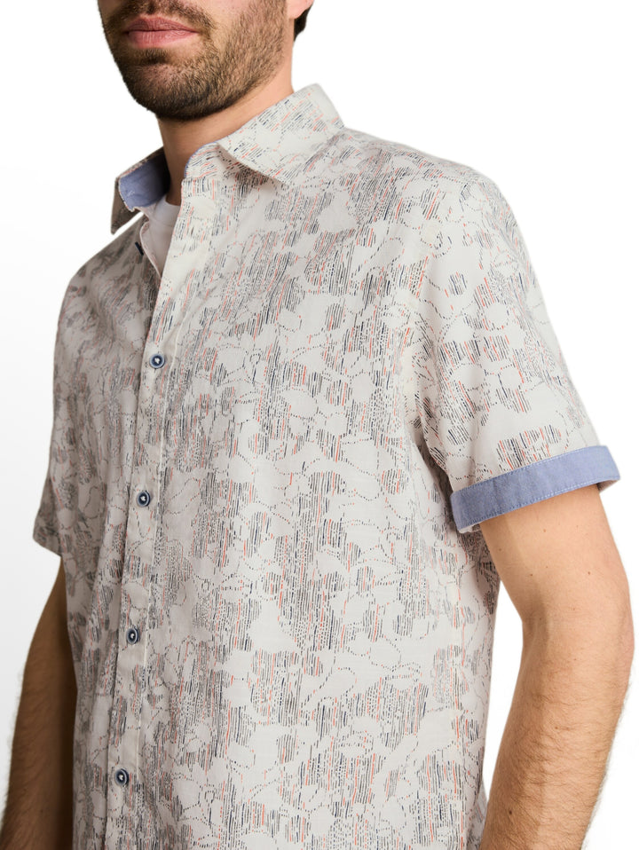 printed slubyarn shirt, off white irregular design 40191 Bild 5