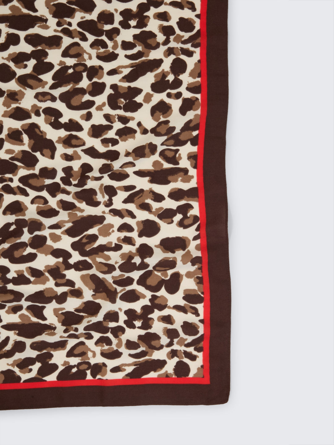 printed square scarf, beige brown leo design 41173 Bild 5