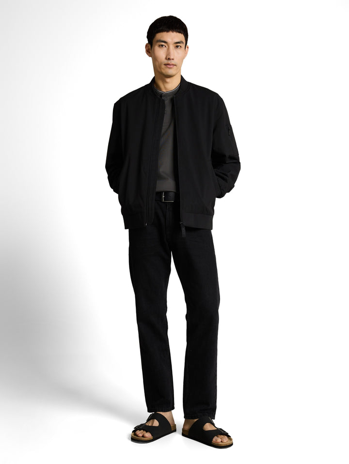 printed stand-up collar polo, Tarmac Grey 10899 Bild 3
