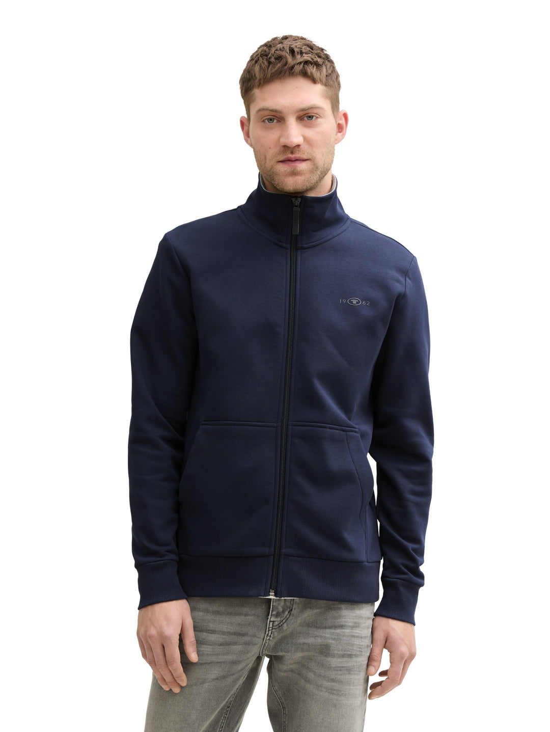 printed stand-up sweat jacket, sky captain blue 10668 Bild 5