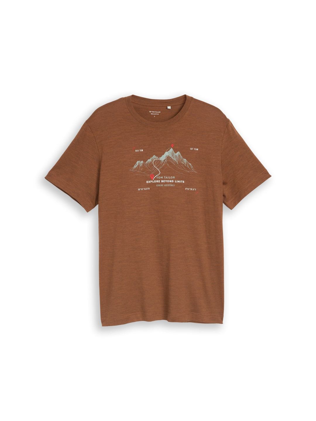 printed t-shirt, brown olive injected stripe 40927 Bild 1