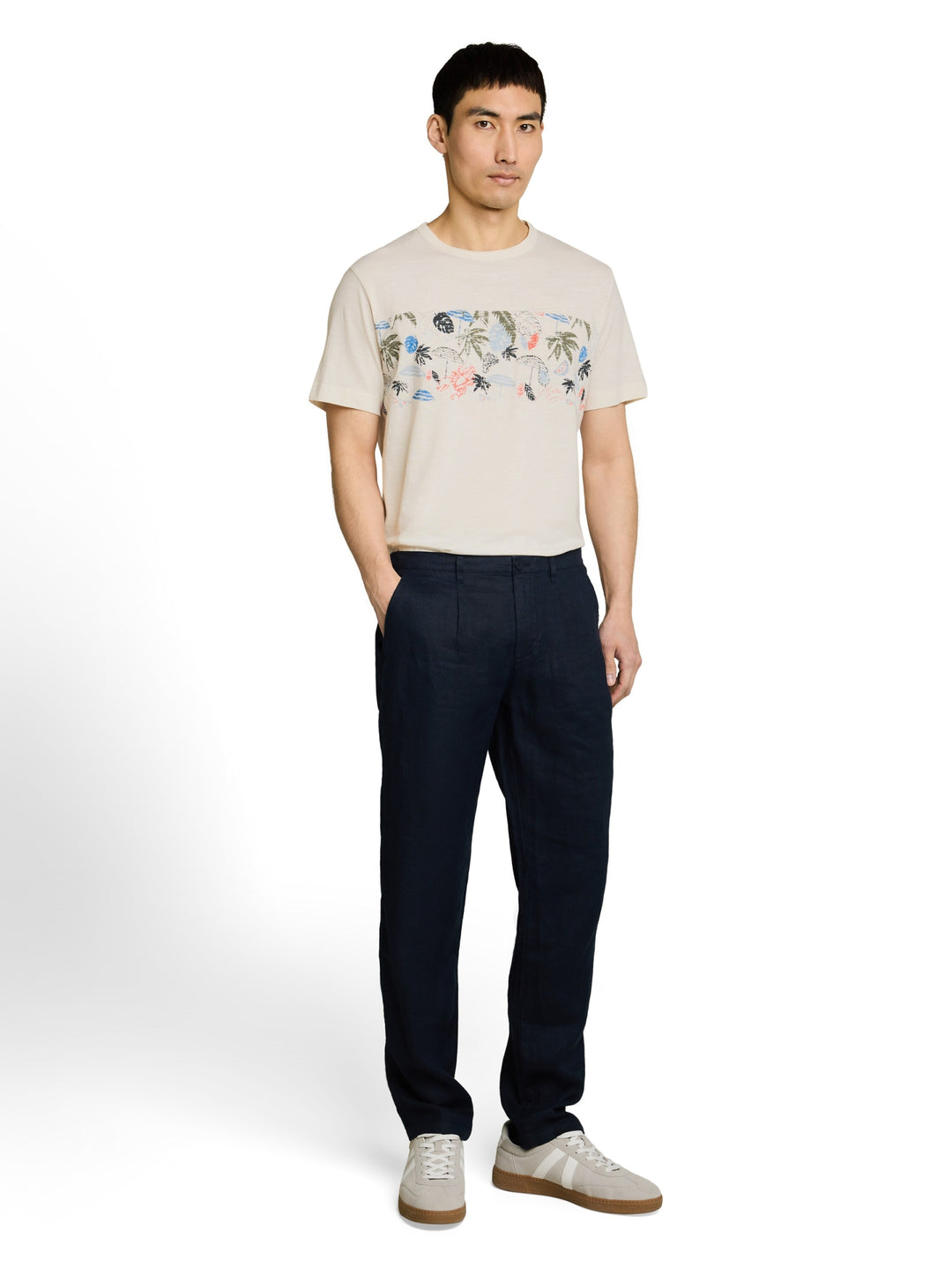 printed  t-shirt, Gardenia White 10348 Bild 3
