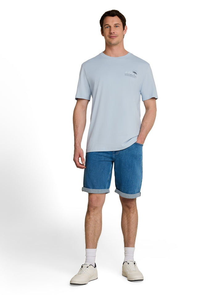 printed t-shirt, light blue grey 35249 Bild 3