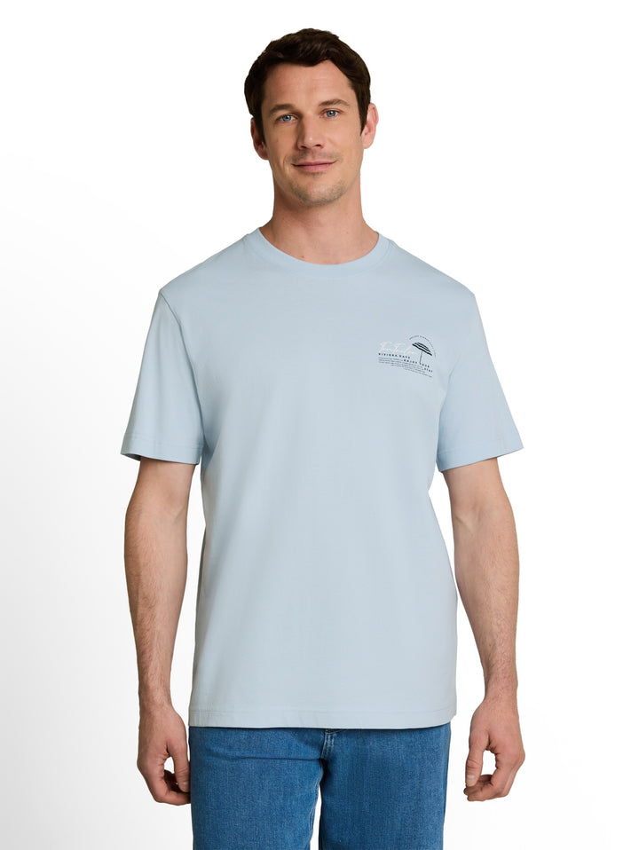 printed t-shirt, light blue grey 35249 Bild 5