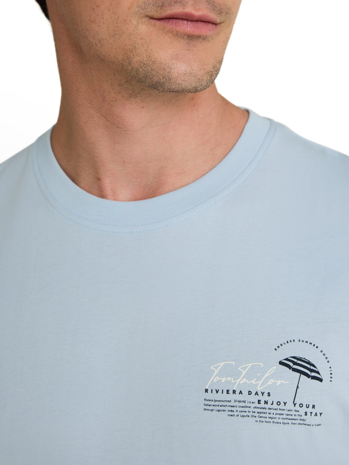 printed t-shirt, light blue grey 35249 Bild 6