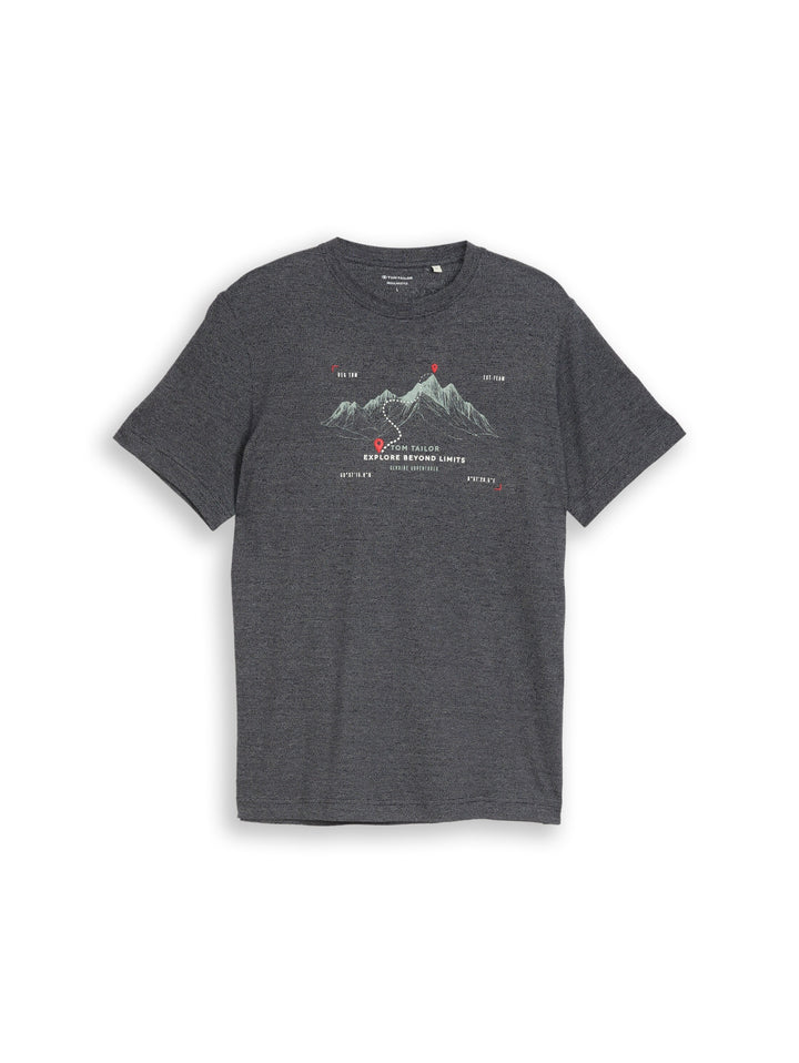 printed t-shirt, navy gardenia white injected 40038 Bild 1