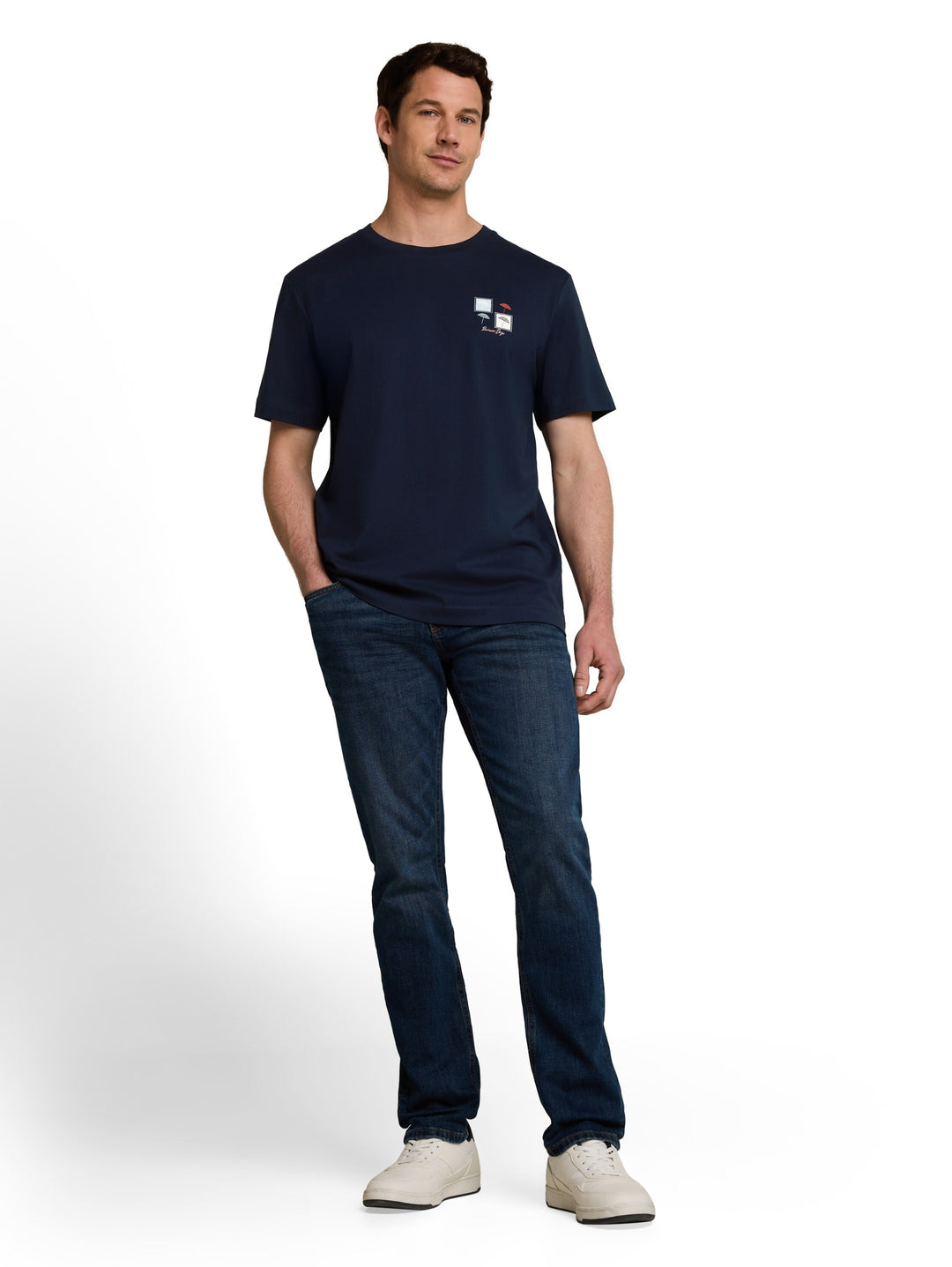 printed t-shirt, sky captain blue 10668 Bild 3
