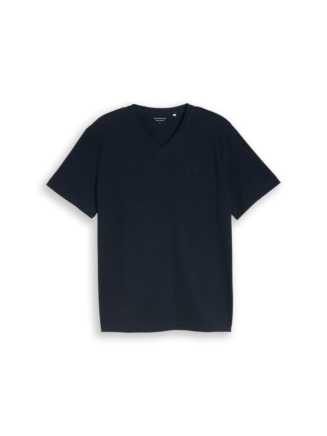 printed v-neck t-shirt, sky captain blue 10668 Bild 1