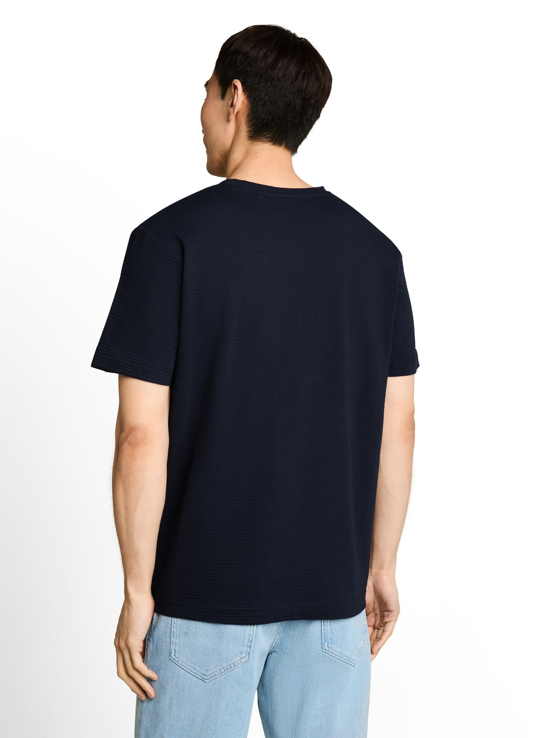 printed v-neck t-shirt, sky captain blue 10668 Bild 4