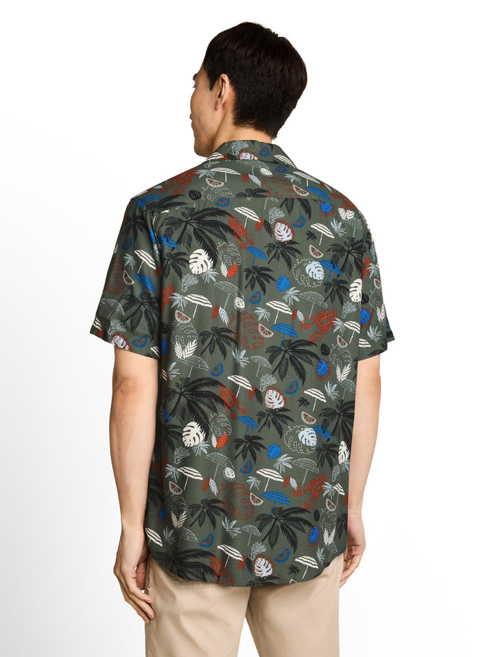 printed viscose twill shirt, leaf green beach design 40190 Bild 4