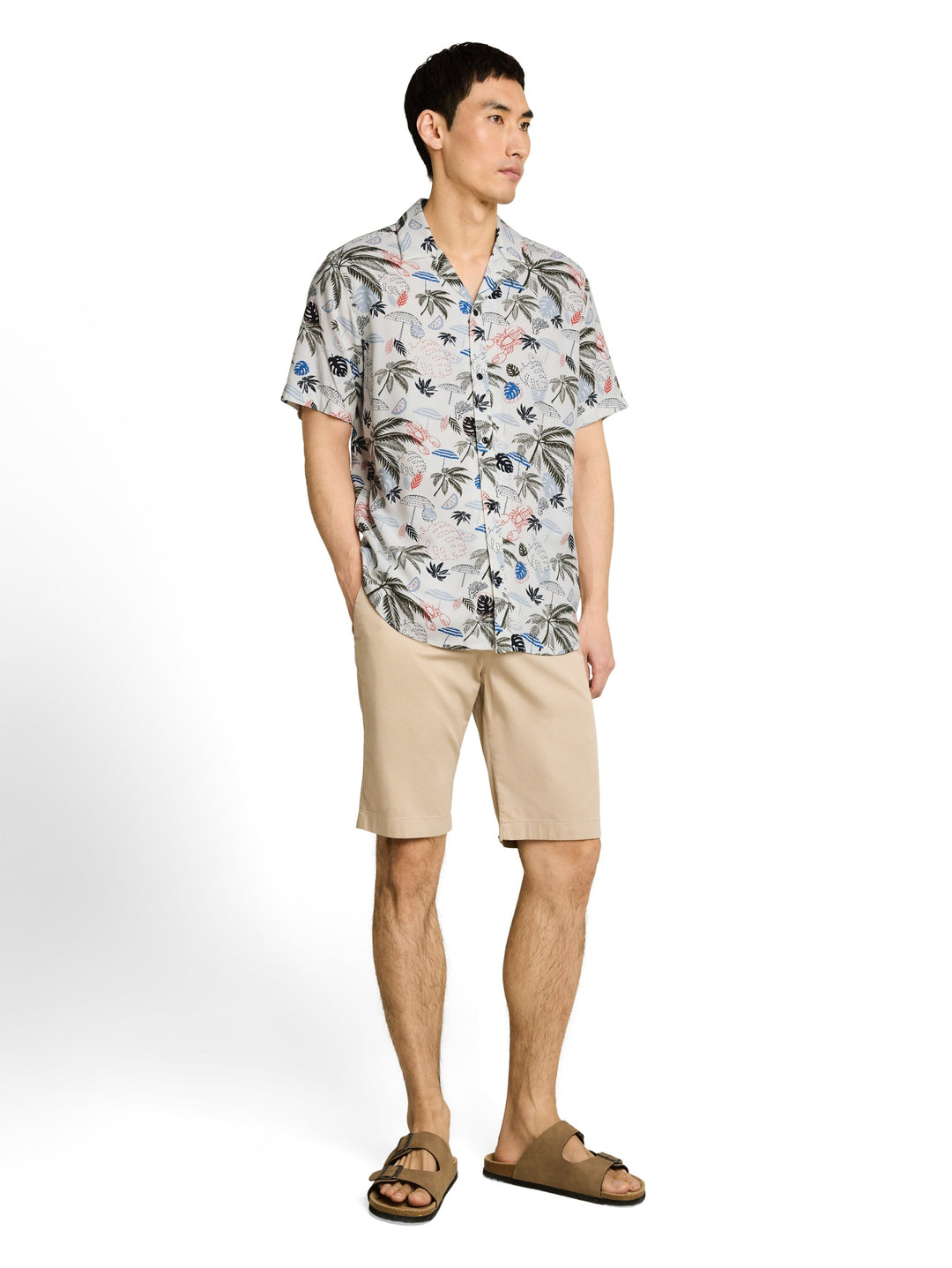 printed viscose twill shirt, off white beach design 40189 Bild 3
