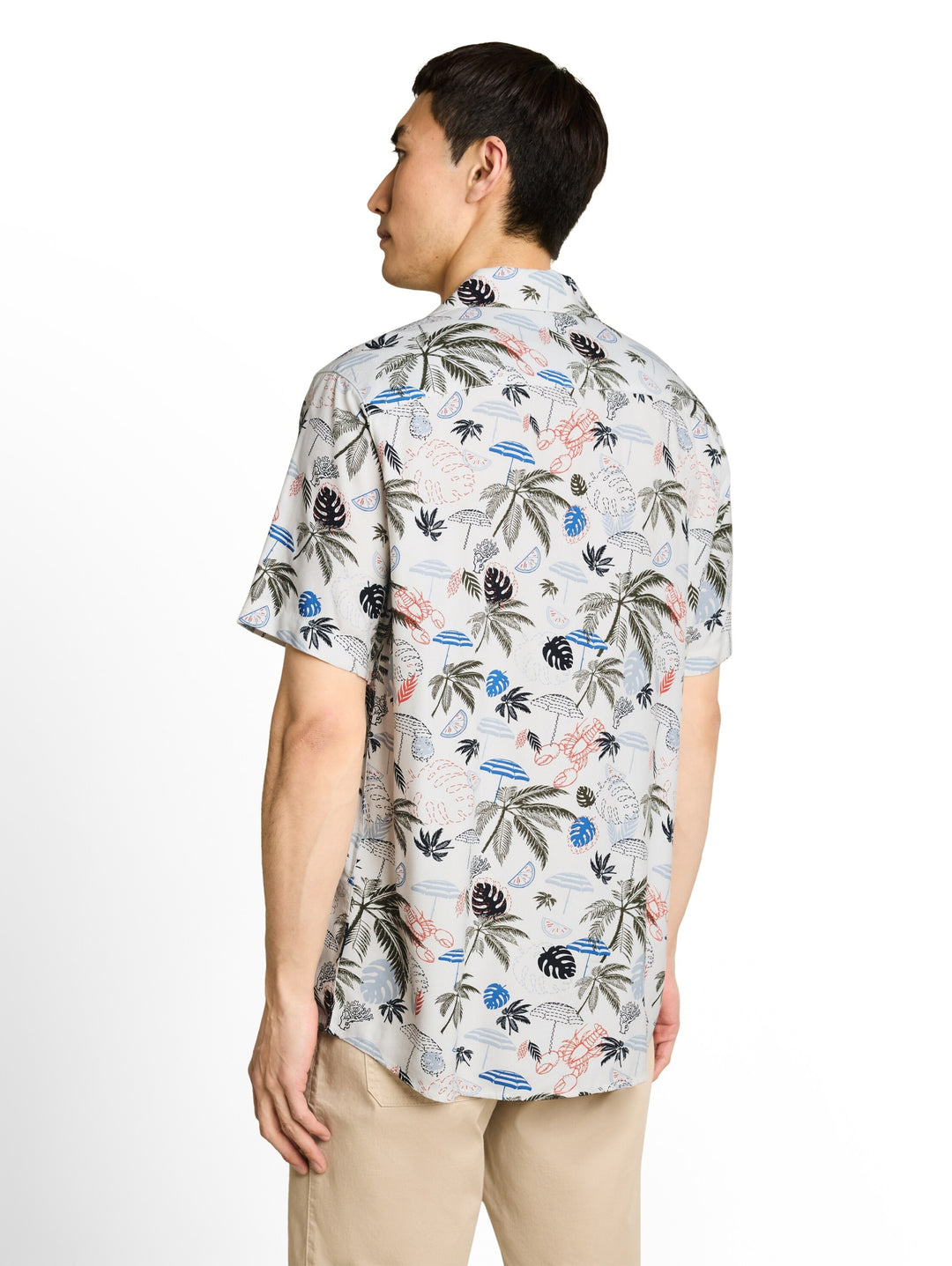 printed viscose twill shirt, off white beach design 40189 Bild 4