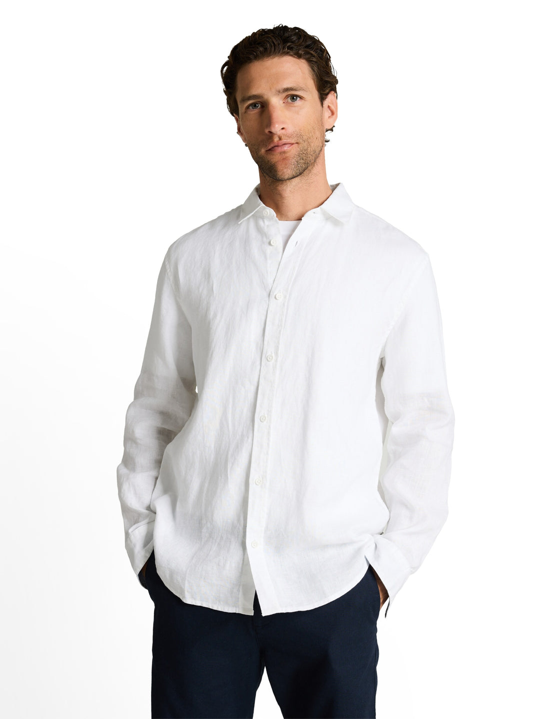 pure linen shirt, White 20000 Bild 5