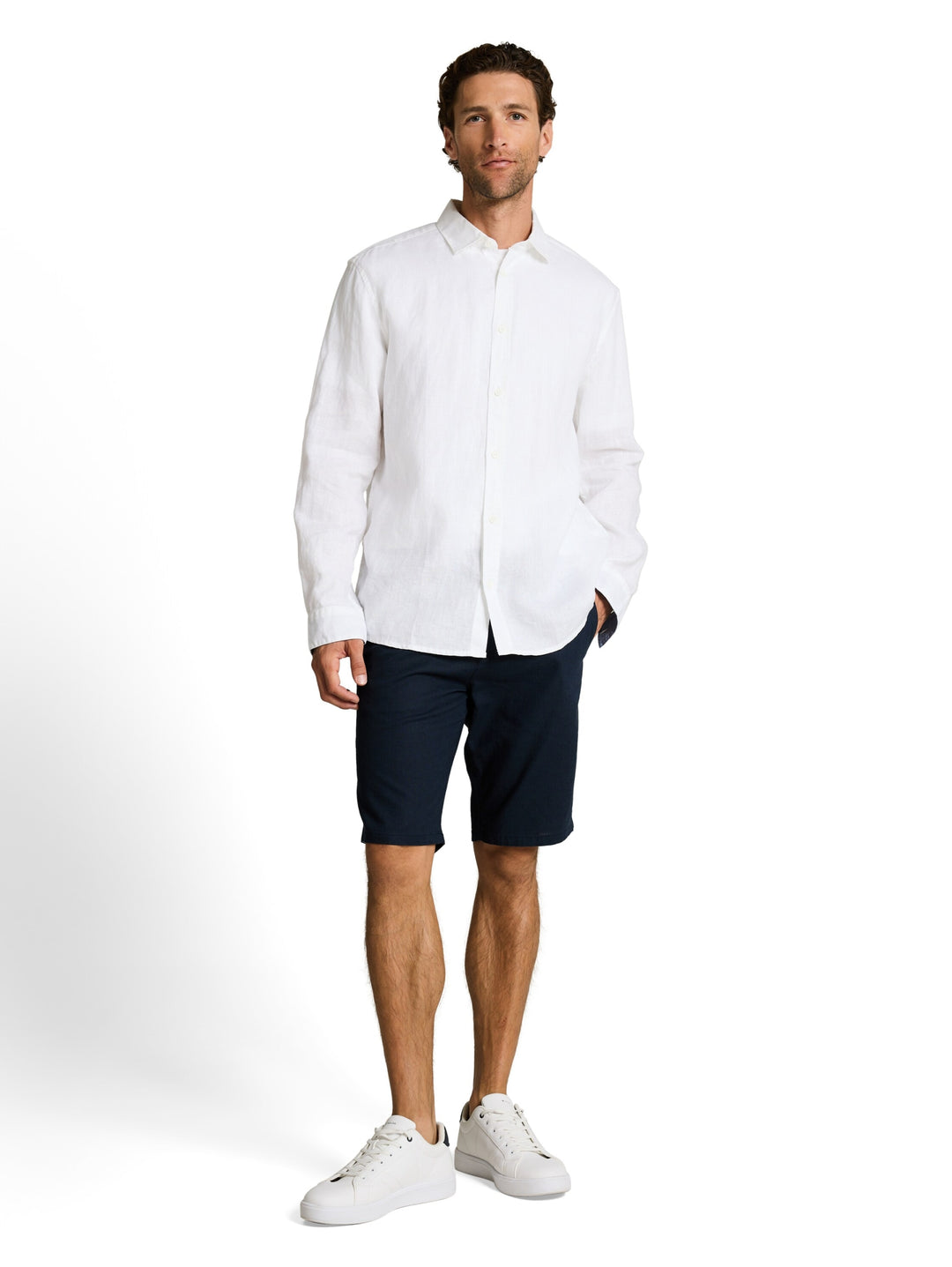 regular cotton linen chino sho, sky captain blue 10668 Bild 6