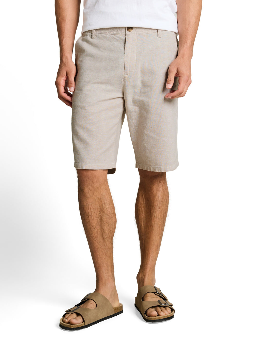 regular cotton linen chino sho, cashew beige chambray 39587 Bild 2