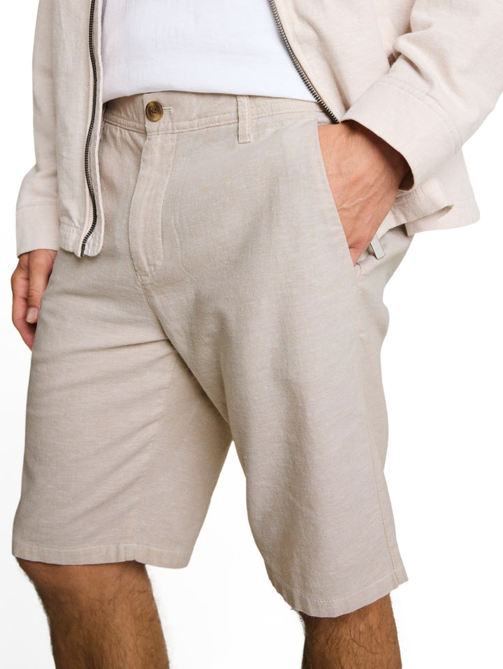 regular cotton linen chino sho, cashew beige chambray 39587 Bild 6