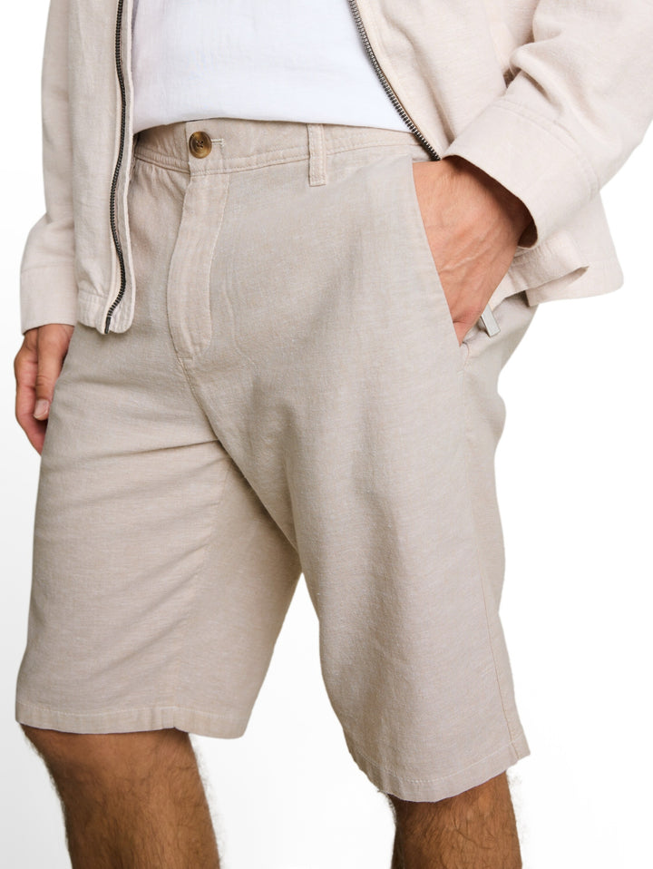 regular cotton linen chino sho, cashew beige chambray 39587 Bild 6