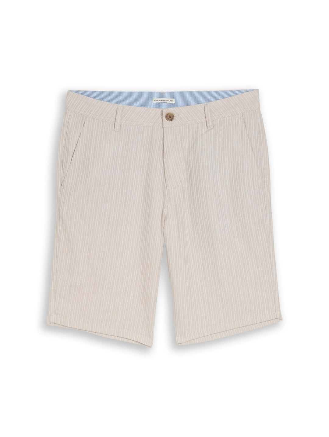 regular cotton linen chino sho, cashew beige stripe 39617 Bild 1