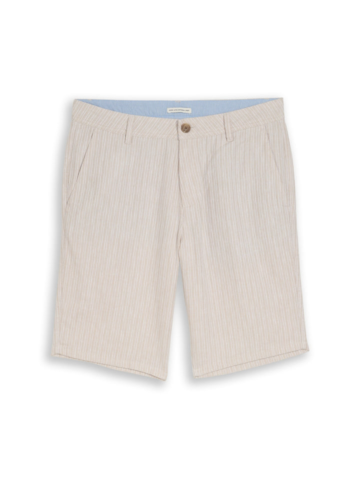 regular cotton linen chino sho, cashew beige stripe 39617 Bild 1