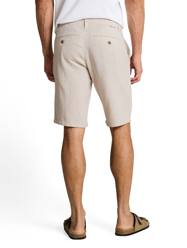 regular cotton linen chino sho, cashew beige stripe 39617 Bild 4