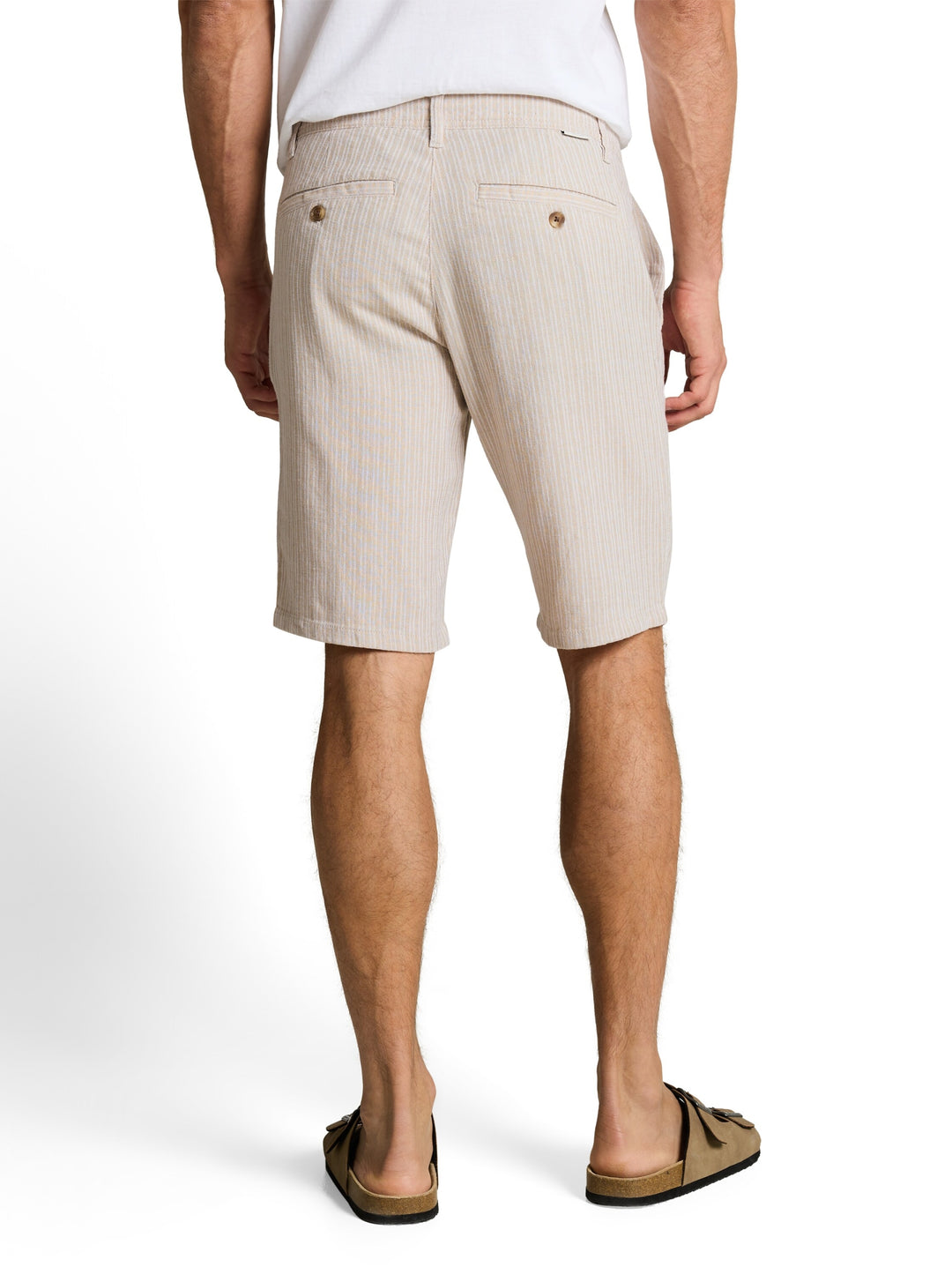 regular cotton linen chino sho, cashew beige stripe 39617 Bild 4